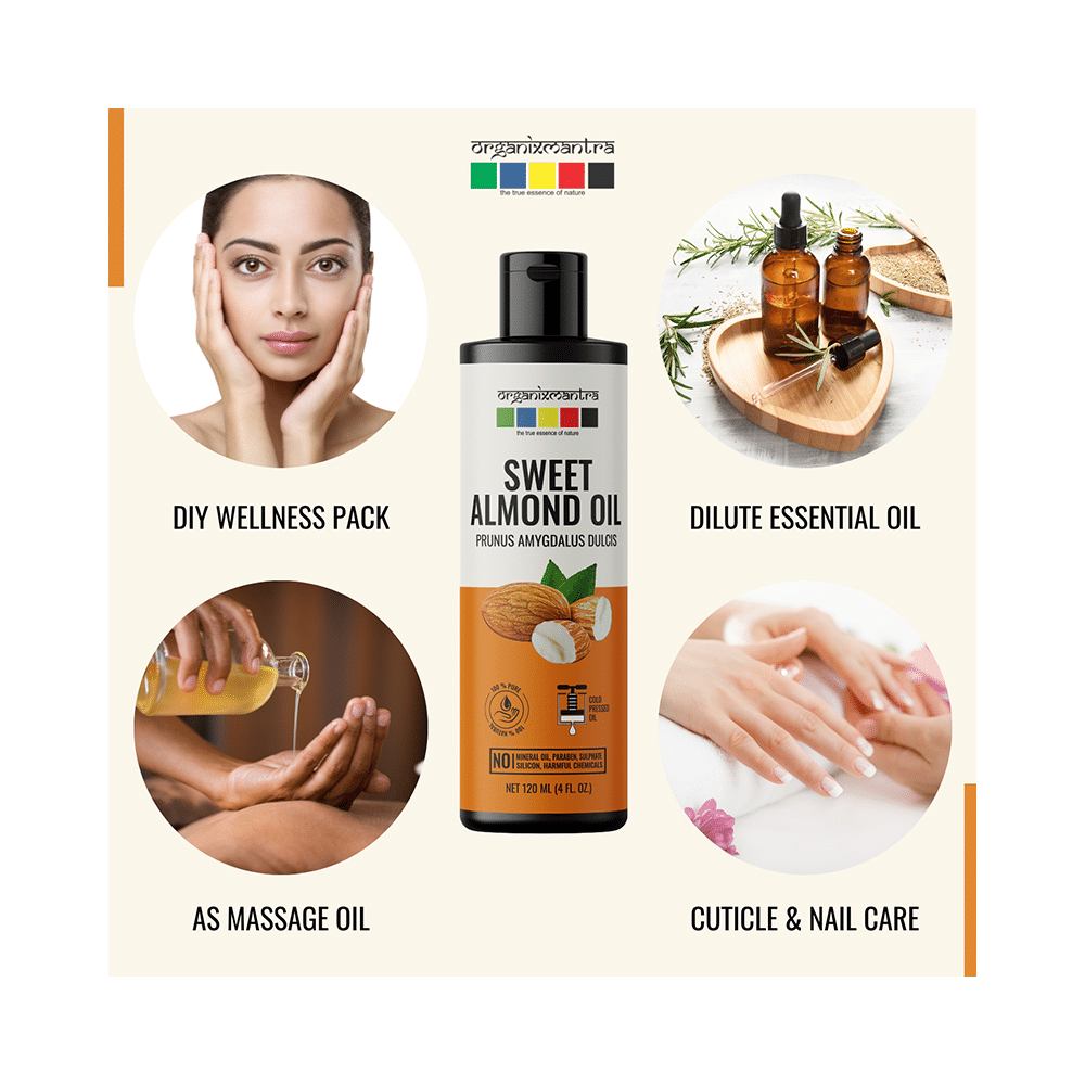 Organix Mantra Sweet Almond Oil (120ml Each) - Image 6
