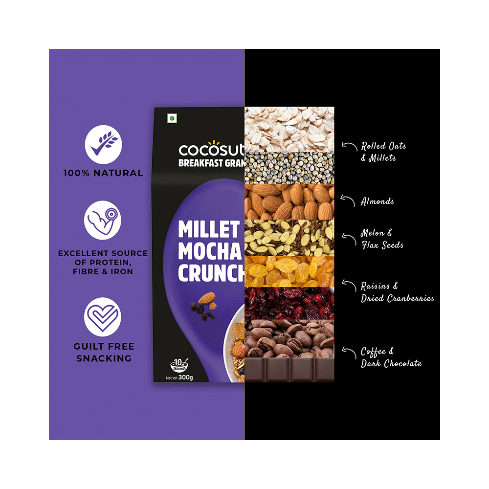 Cocosutra Breakfast Granola Millet Mocha Crunch - Image 5