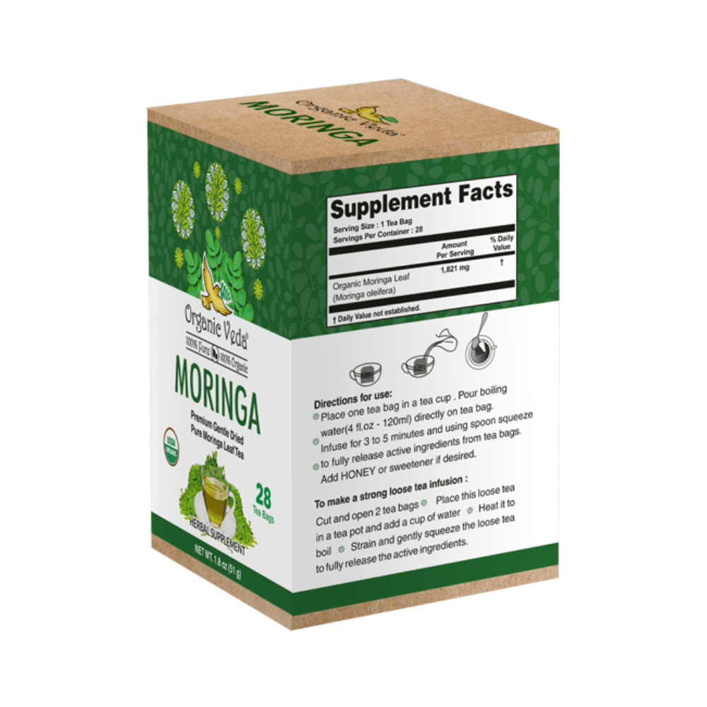 Organic Veda Moringa Tea (1.82gm Each) - Image 2