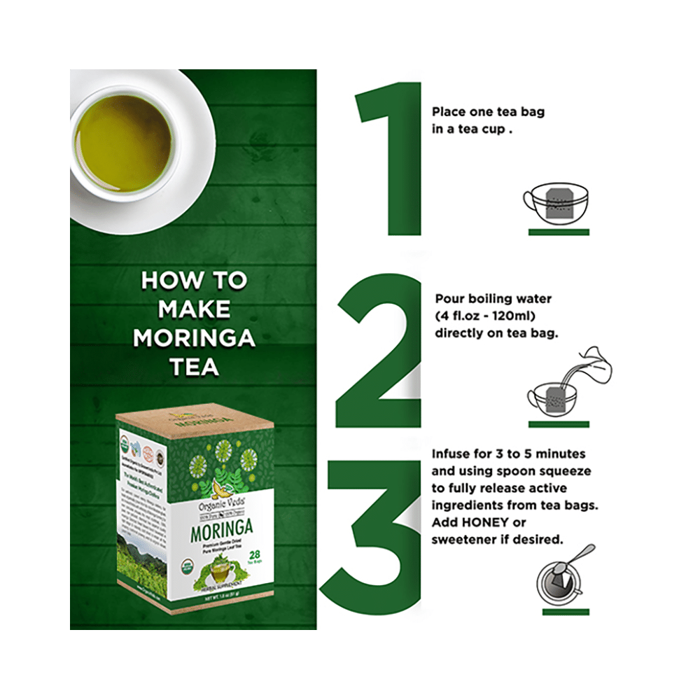Organic Veda Moringa Tea (1.82gm Each) - Image 6