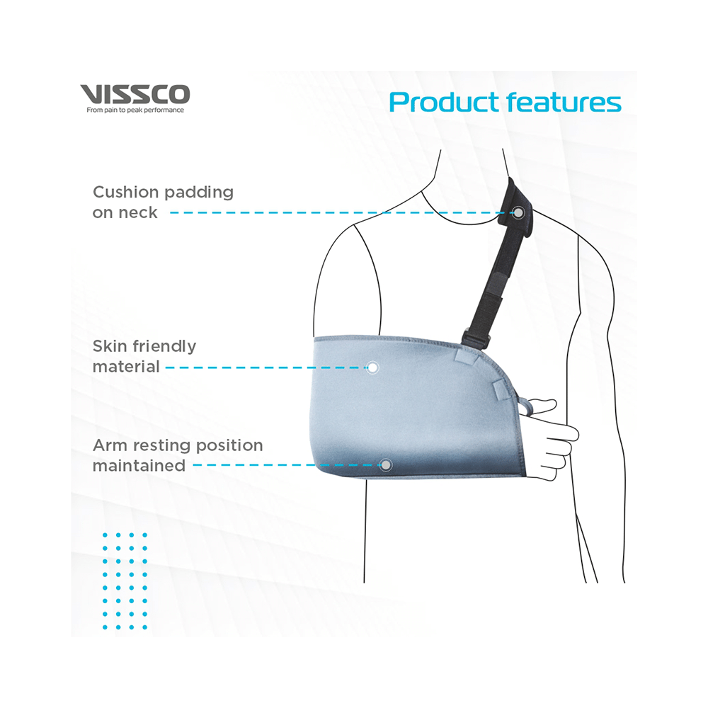 Vissco Arm Pouch Sling (Mild Support), Provides Support to the Shoulder & Arm Medium - Image 3