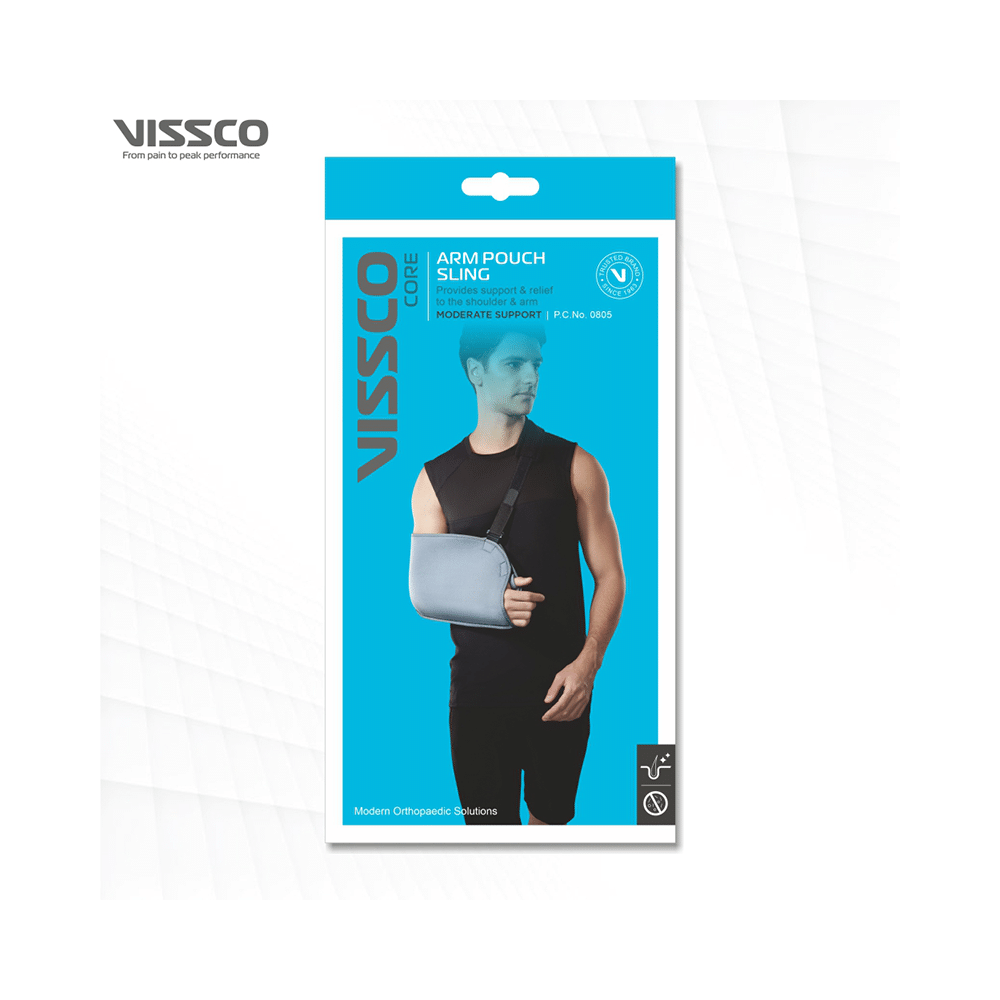 Vissco Arm Pouch Sling (Mild Support), Provides Support to the Shoulder & Arm Medium - Image 6
