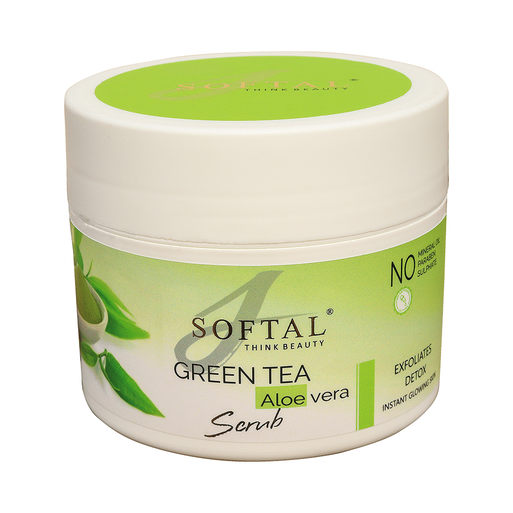 Softal Green Tea Aloevera Scrub