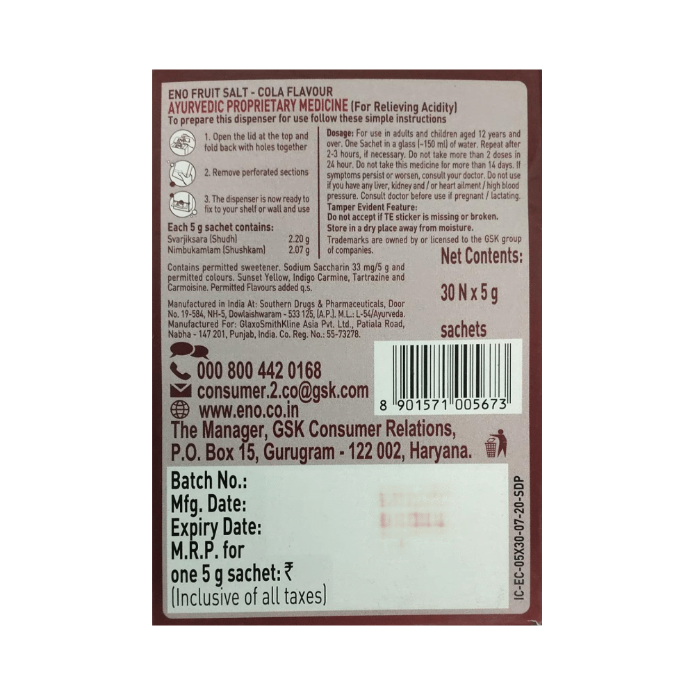 Eno Fruit Salt Cola Powder - Image 3