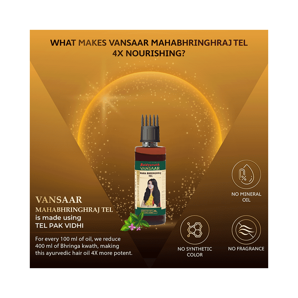 Vansaar Maha Bhringraj Oil 1st Clinically Proven for Hairfall Control - Image 7