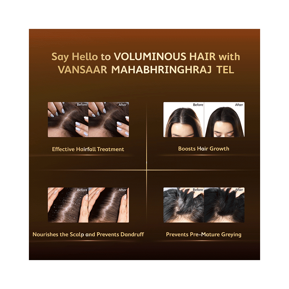 Vansaar Maha Bhringraj Oil 1st Clinically Proven for Hairfall Control - Image 6
