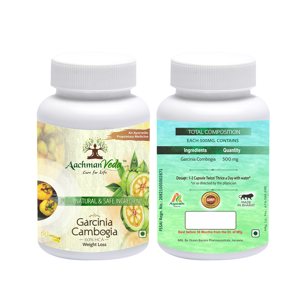 Aachman Veda Garcinia Cambogia Capsule with Aachman Veda Recure Hair Tonic 30ml Free - Image 2