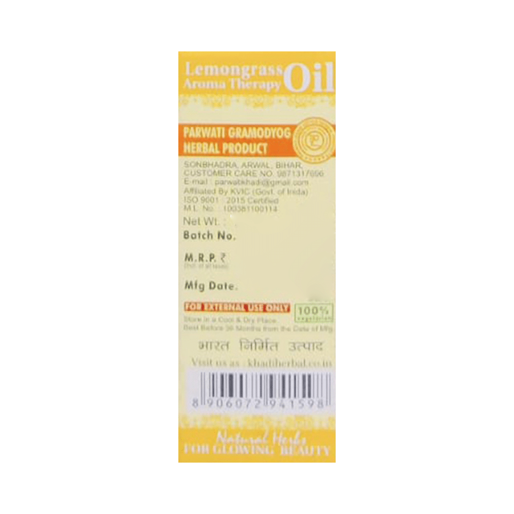 Khadi Herbal Essential Lemongrass Oil - Image 2