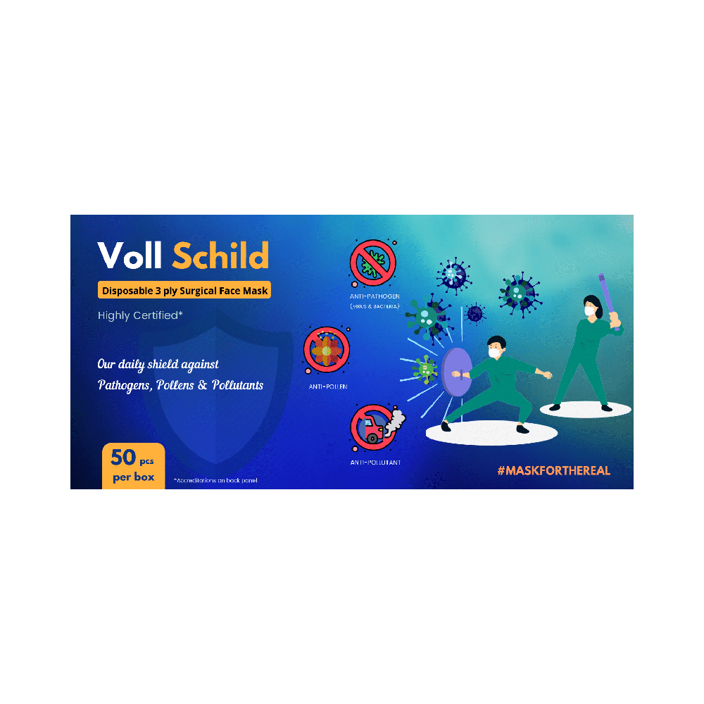 Voll Schild Disposable 3 Ply Surgical Face Mask - Image 4