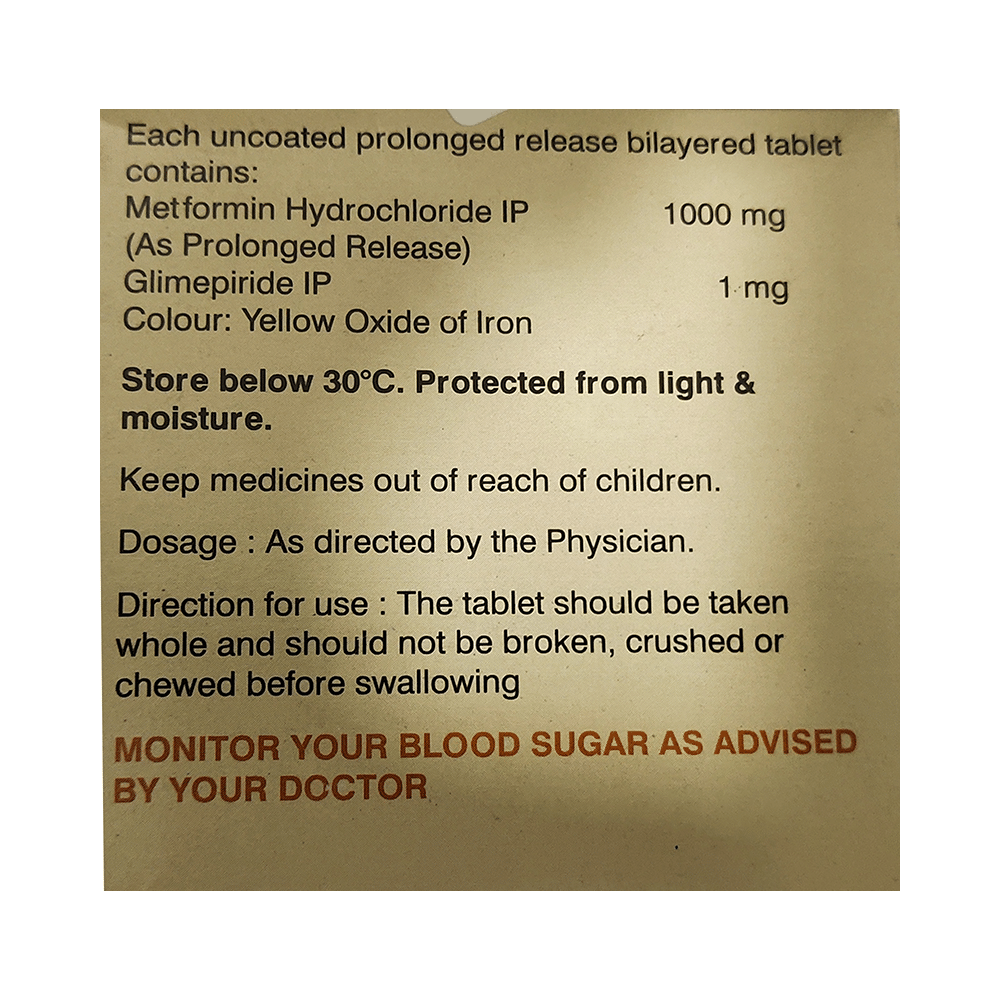 Gluconorm-G 1 Forte Tablet PR - Image 2