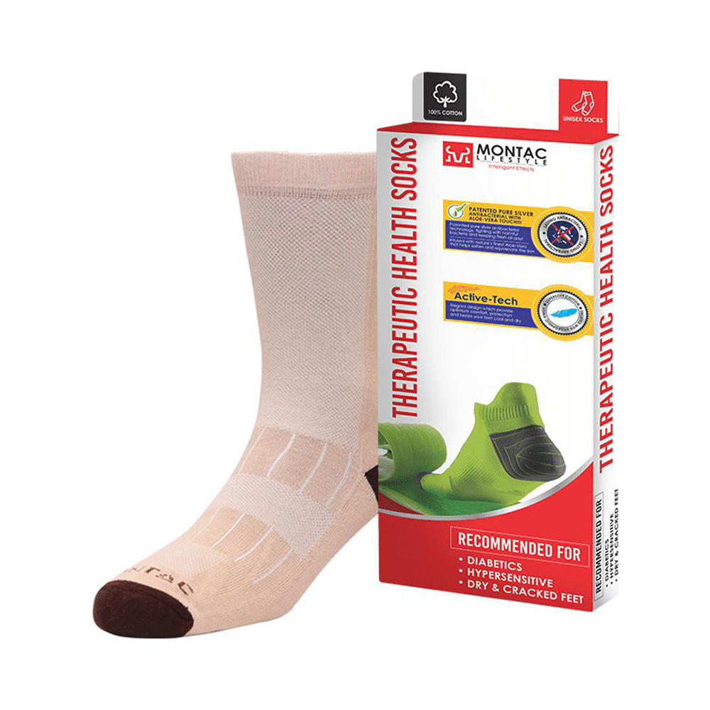 Montac Lifestyle Therapeutic Health Socks Beige