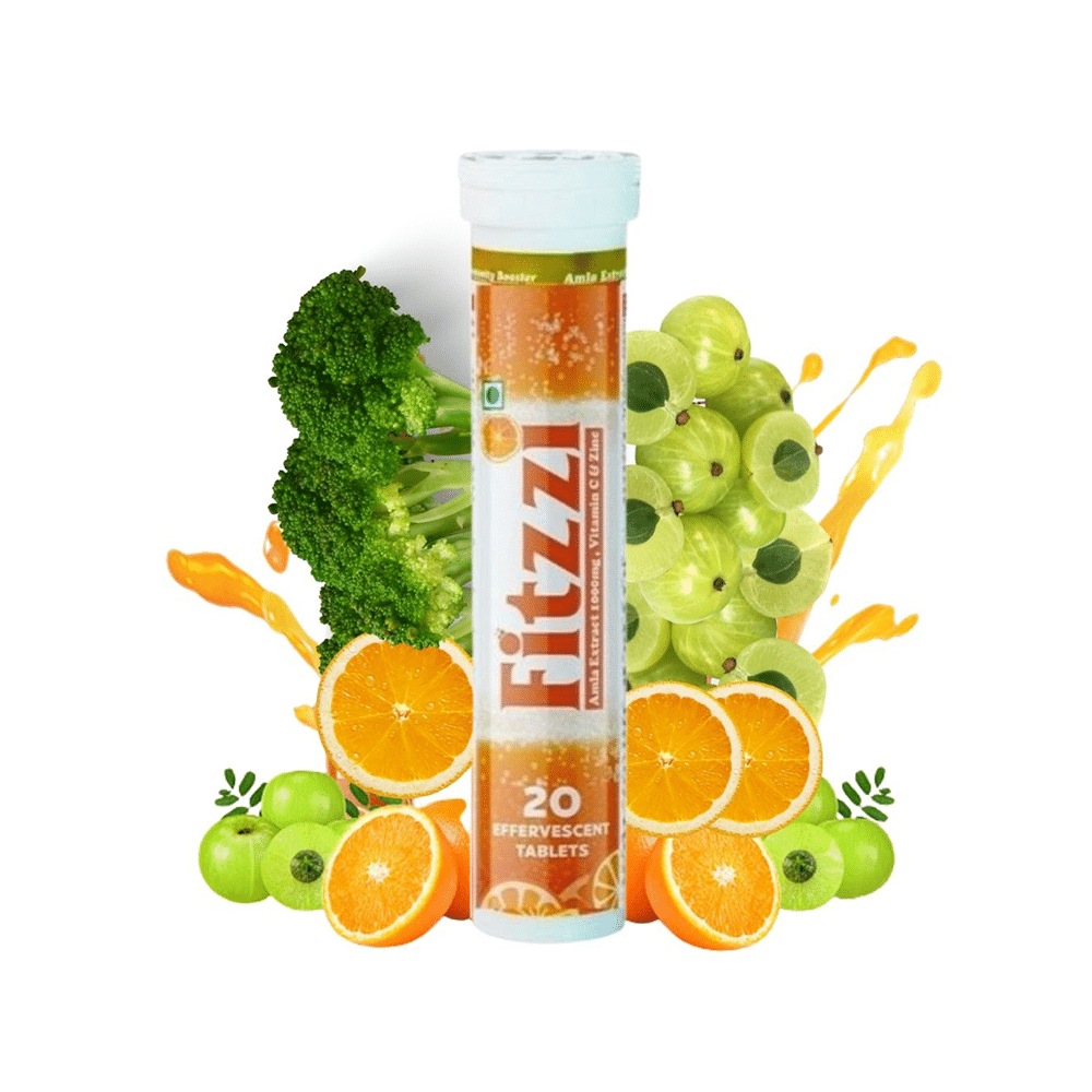 Fitzzi Amla Extract 1000mg, Vitamin C & Zinc Effervescent Tablet - Image 3