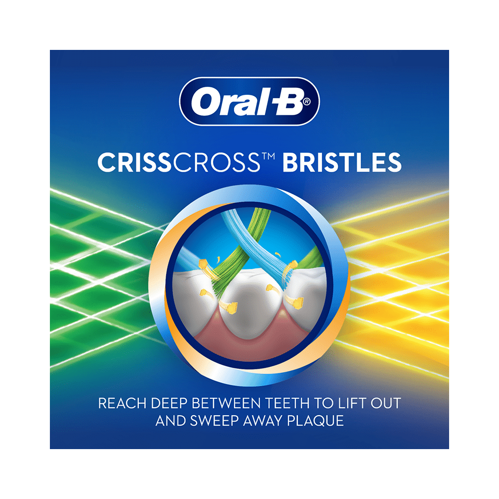 Oral-B Criss Cross Toothbrush with Anti-Plaque Indicator Medium Buy 2 Get 2 Free - Image 4
