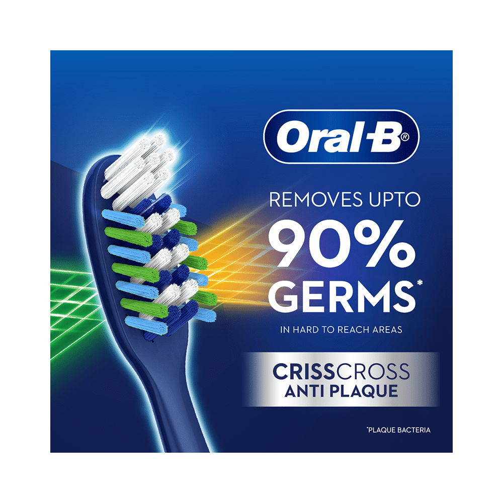 Oral-B Criss Cross Toothbrush with Anti-Plaque Indicator Medium Buy 2 Get 2 Free - Image 3