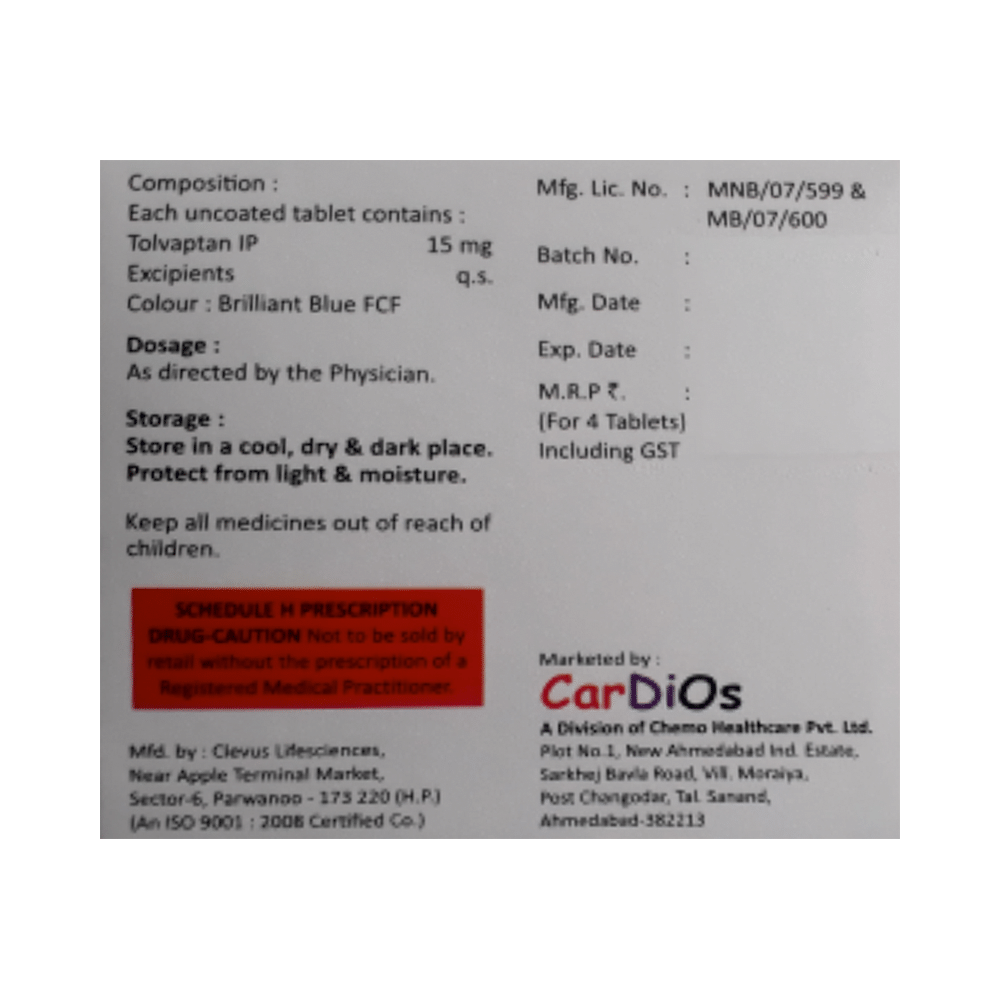 Tolvad 15mg Tablet - Image 2