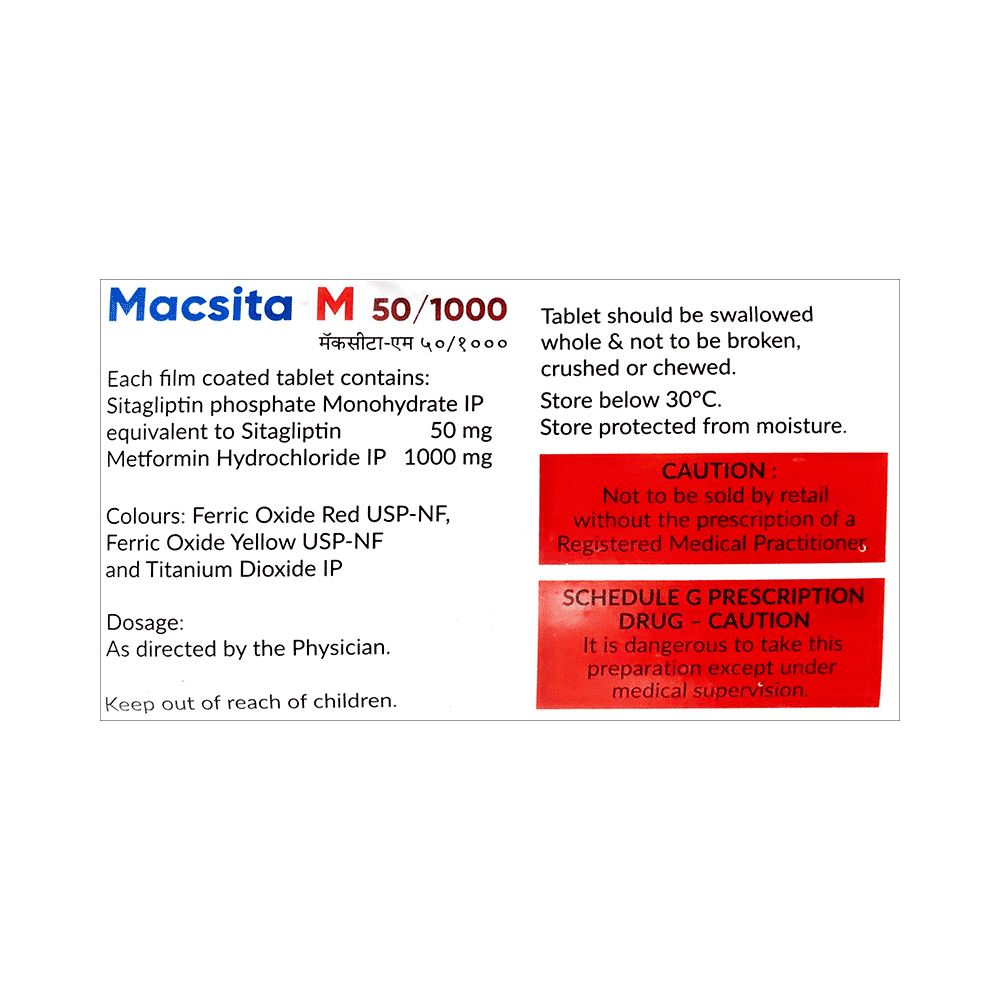 Macsita-M 50/1000 Tablet - Image 2