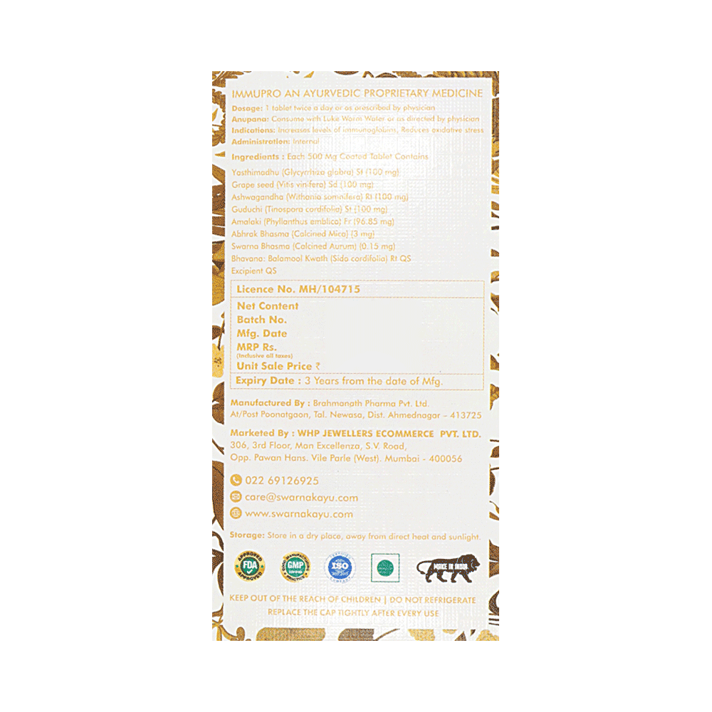 Swarnakayu ImmuPro Immunity Booster Swarna Bhasma & Yashtimadhu - Image 2