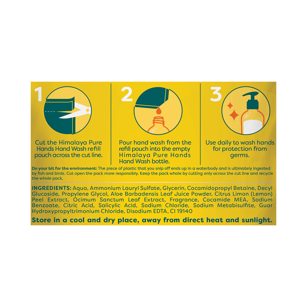 Himalaya Personal Care Tulsi & Lemon Deep Cleansing Pure Hands Hand Wash Refill Pack - Image 3