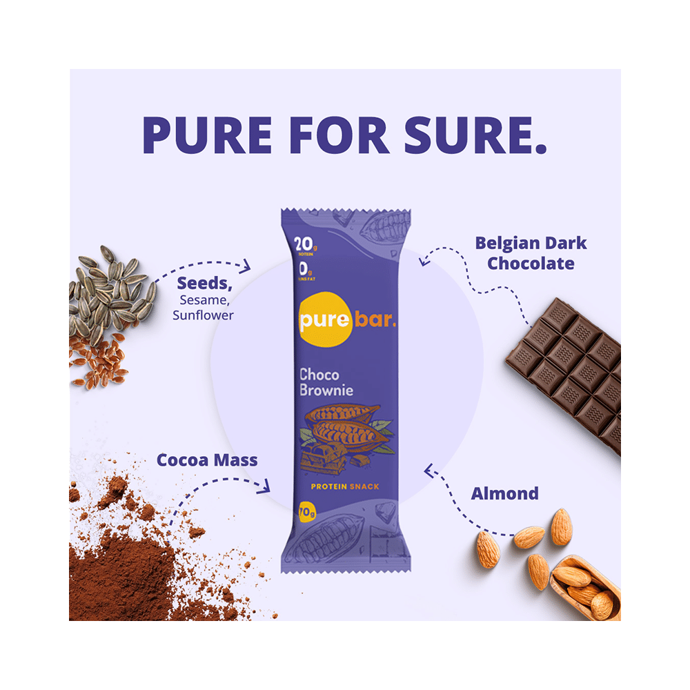 PureBar Choco Brownie Protein Bar (70gm Each) - Image 5