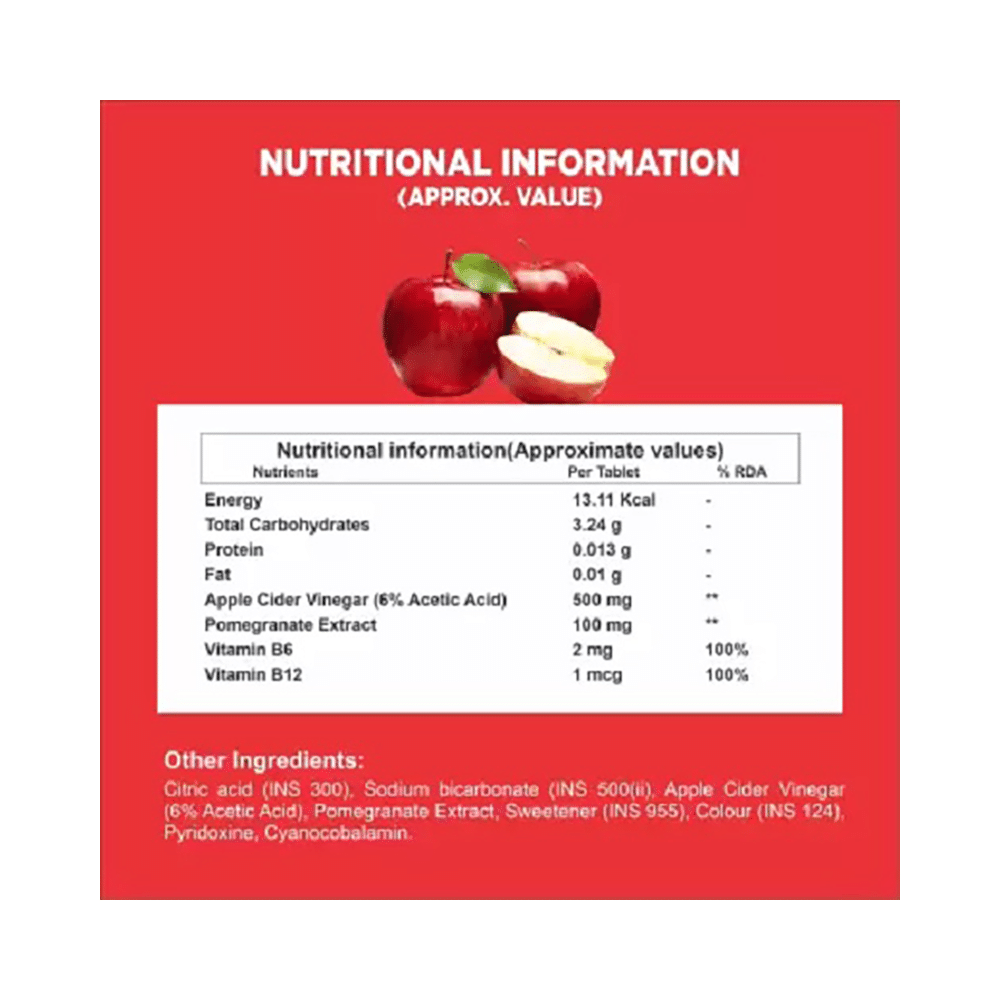 Iron Lifters Apple Cider Vinegar Effervescent Tablet (15 Each) Red Apple - Image 4