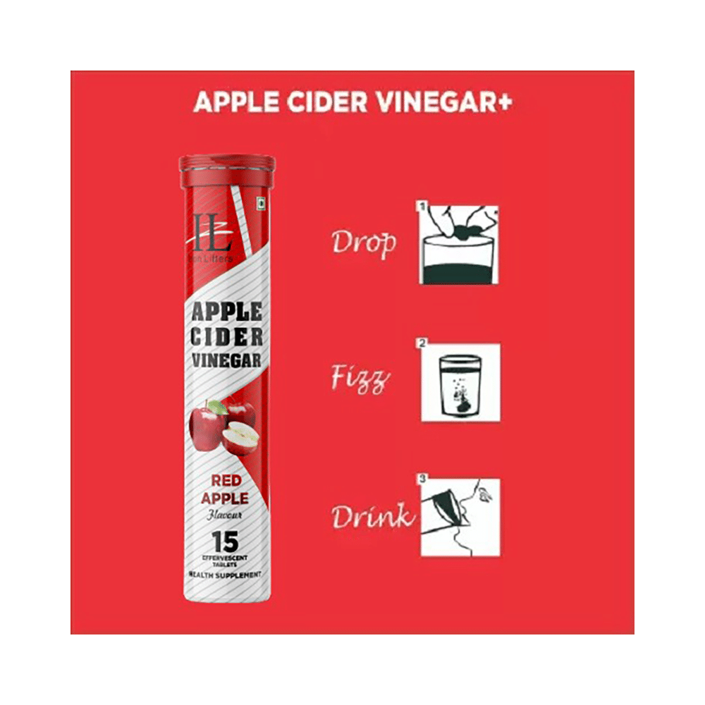 Iron Lifters Apple Cider Vinegar Effervescent Tablet (15 Each) Red Apple - Image 6