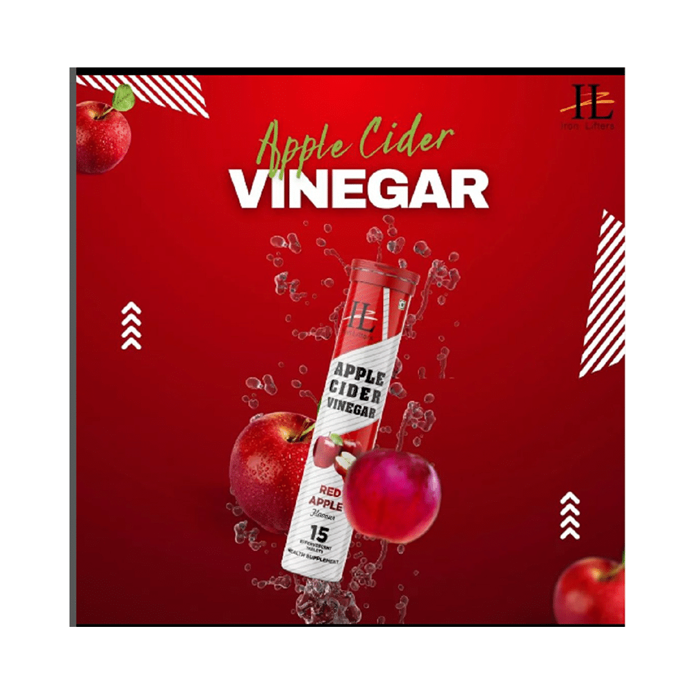 Iron Lifters Apple Cider Vinegar Effervescent Tablet (15 Each) Red Apple - Image 5