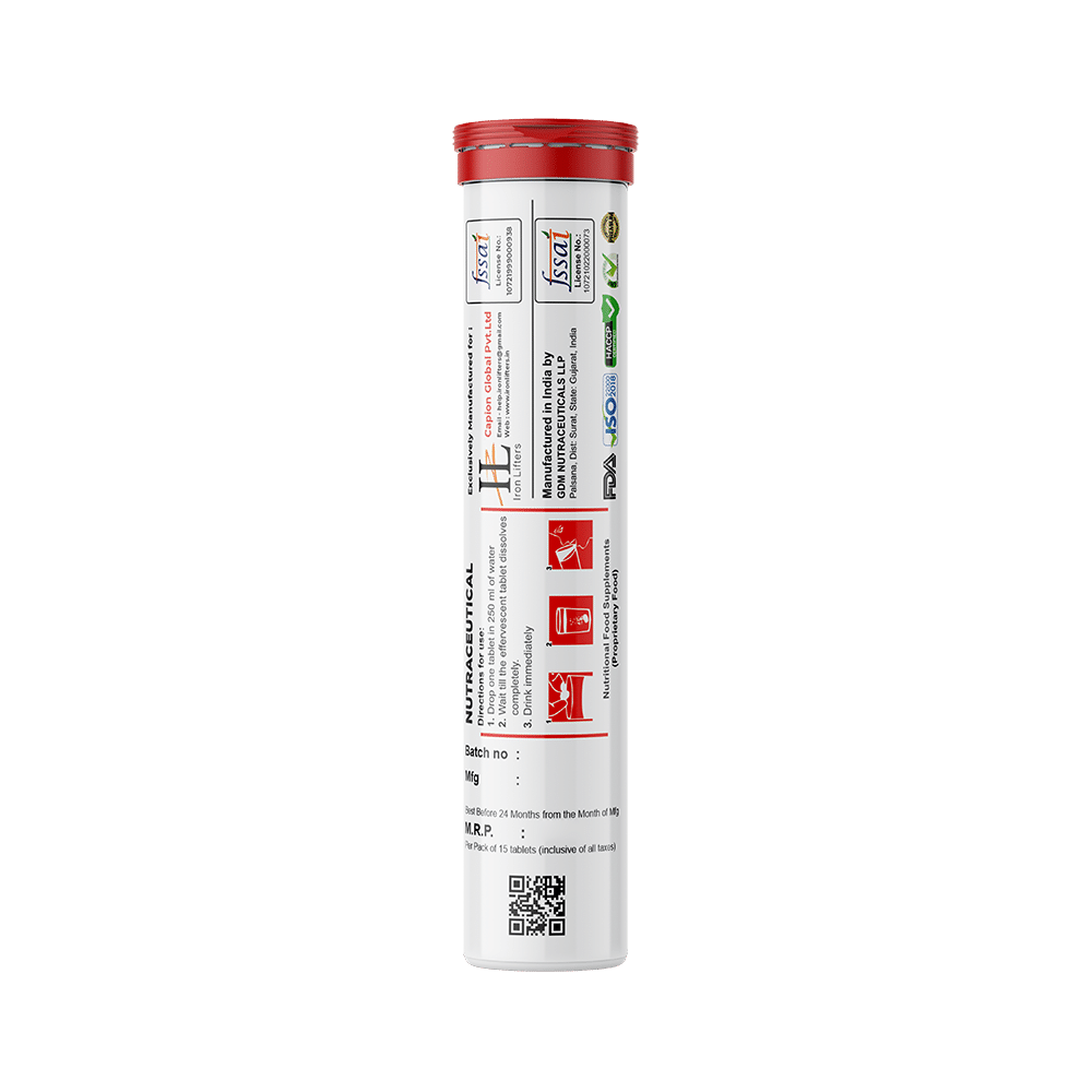 Iron Lifters Apple Cider Vinegar Effervescent Tablet (15 Each) Red Apple - Image 2