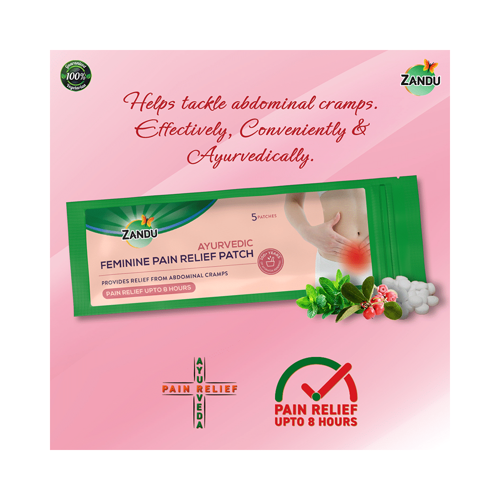 Zandu Ayurvedic Feminine Pain Relief Patch - Image 3