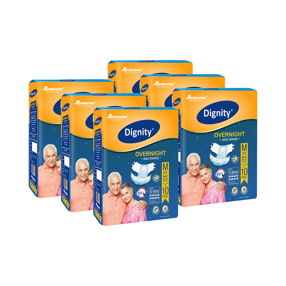 Dignity Overnight Adult Diaper (10 Each) Medium - Image 1