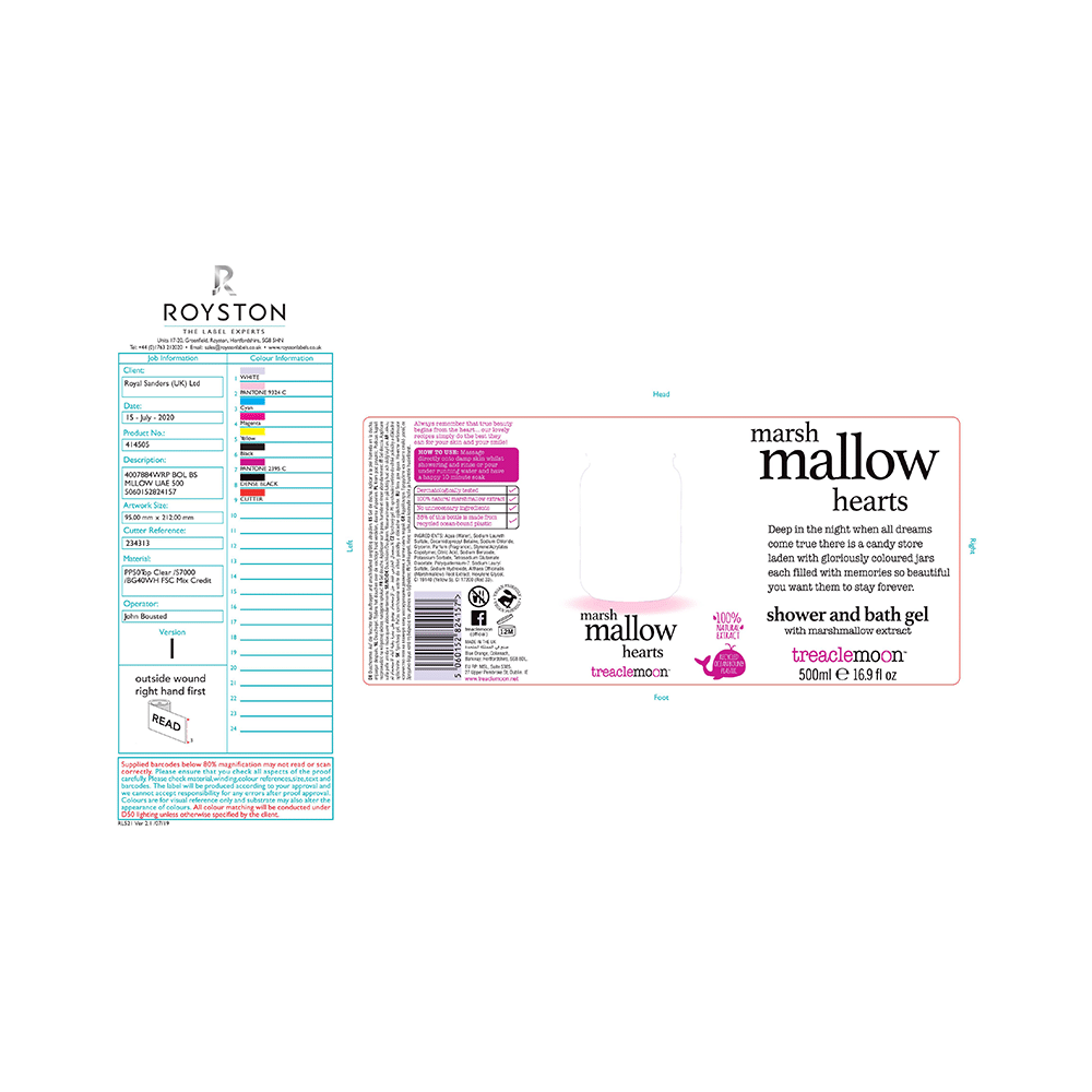 Treaclemoon Marshmallow Hearts Shower and Bath Gel - Image 2