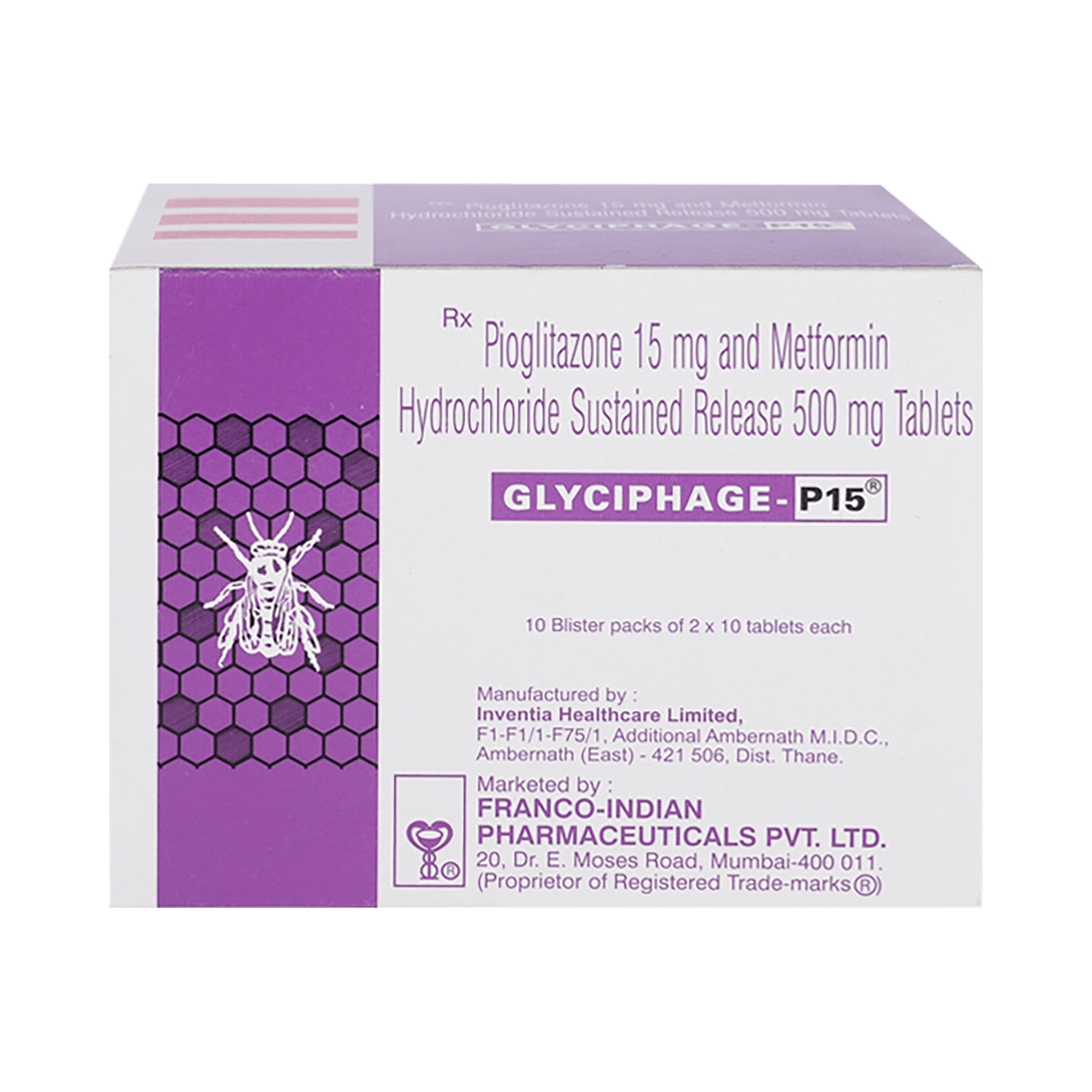Glyciphage P 15 mg/500 mg Tablet SR - Image 2