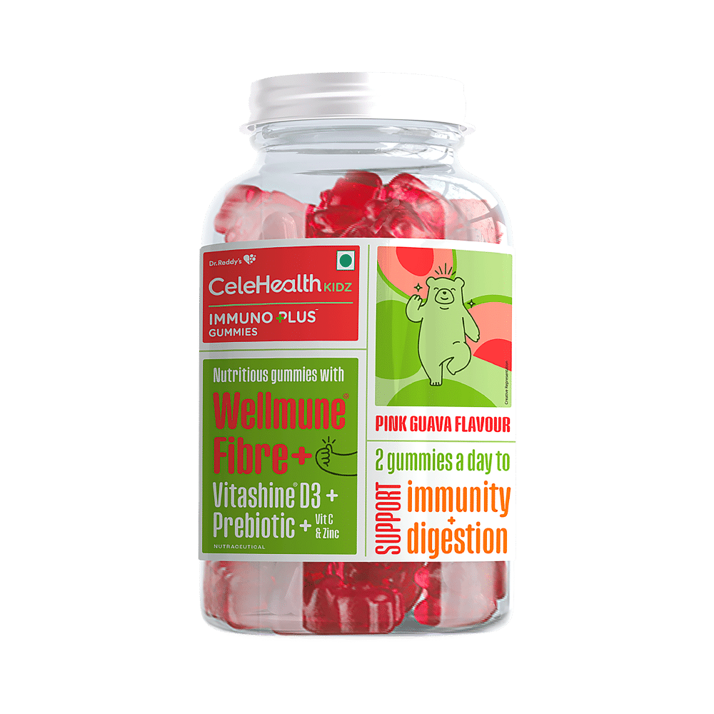 CeleHealth Kidz Immuno Plus Gummies Pink Guava