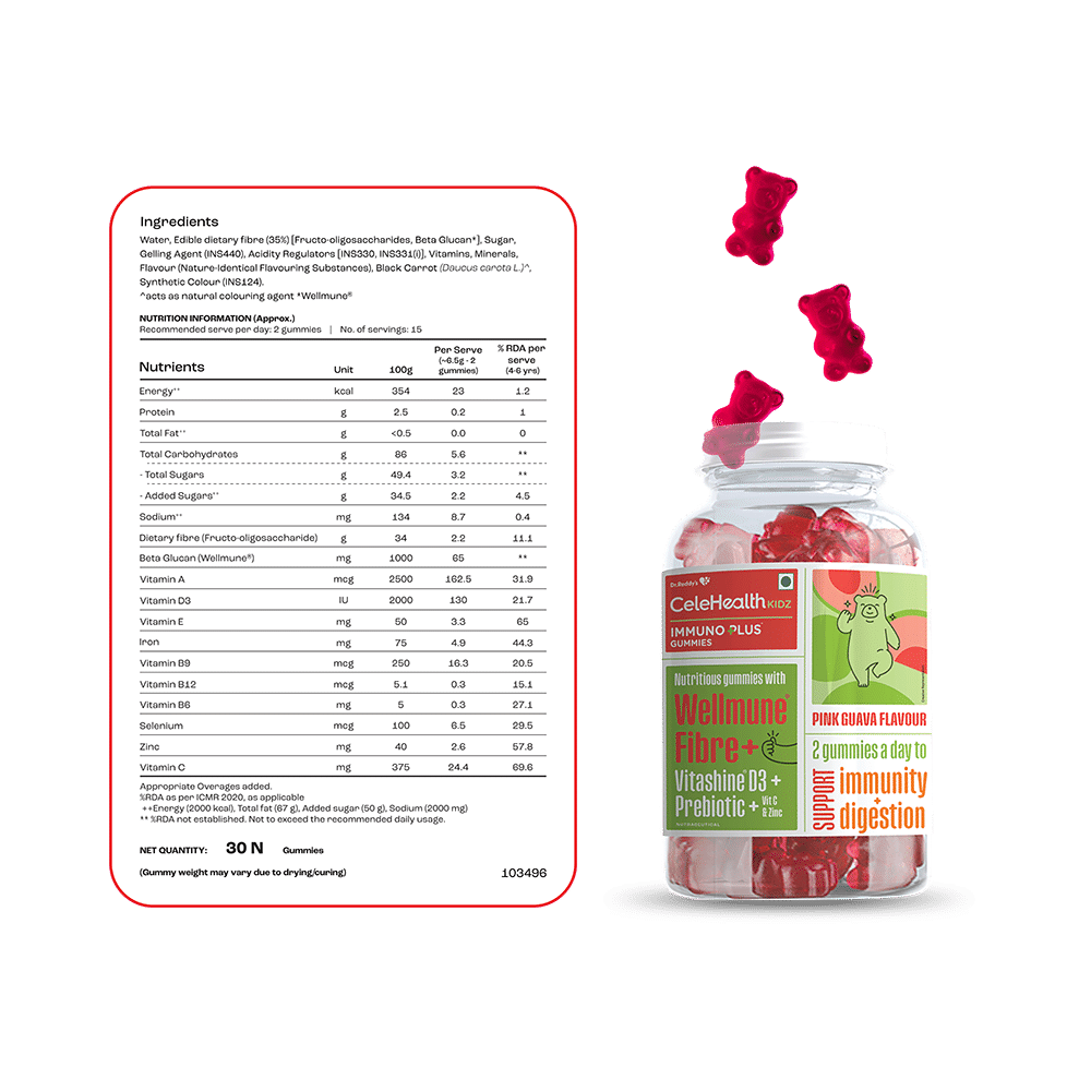 CeleHealth Kidz Immuno Plus Gummies Pink Guava - Image 4