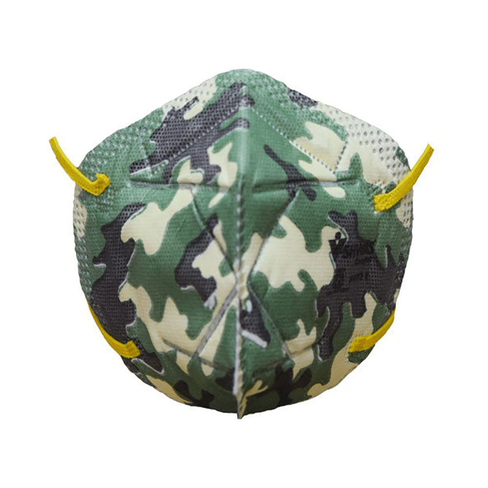 Venus V-Shwas Comfort FFP3 Fold Flat Face Mask Green Camo Large - Image 2