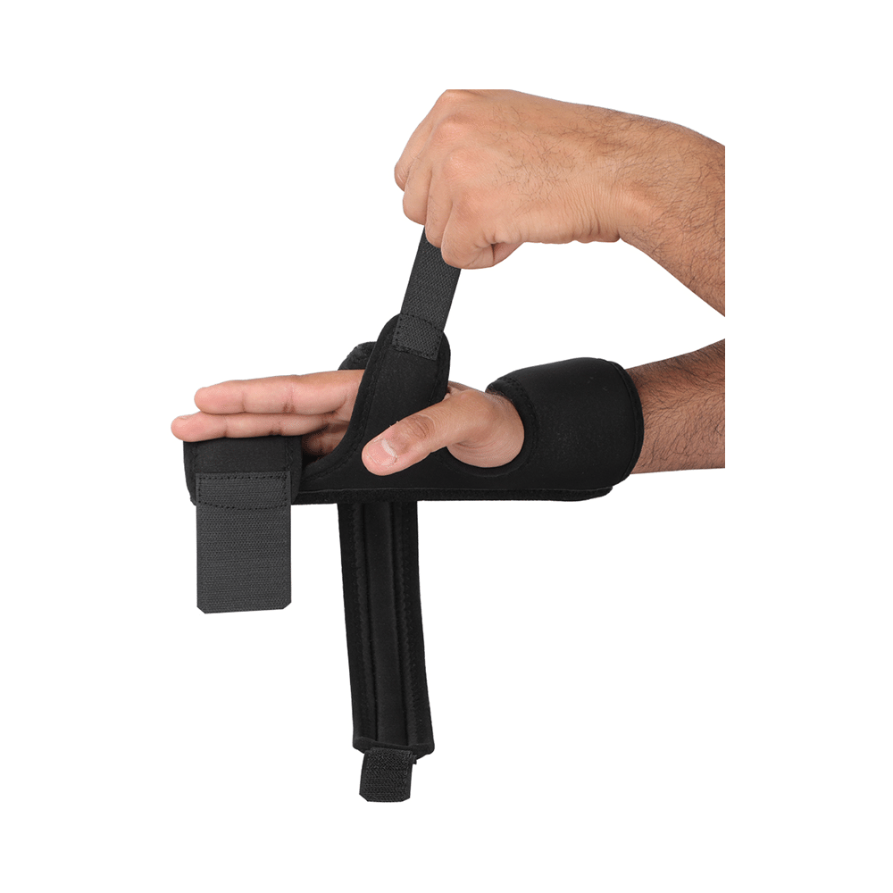 HealthAndYoga GuardNHeal Boxer Finger Splint Black Large - Image 4
