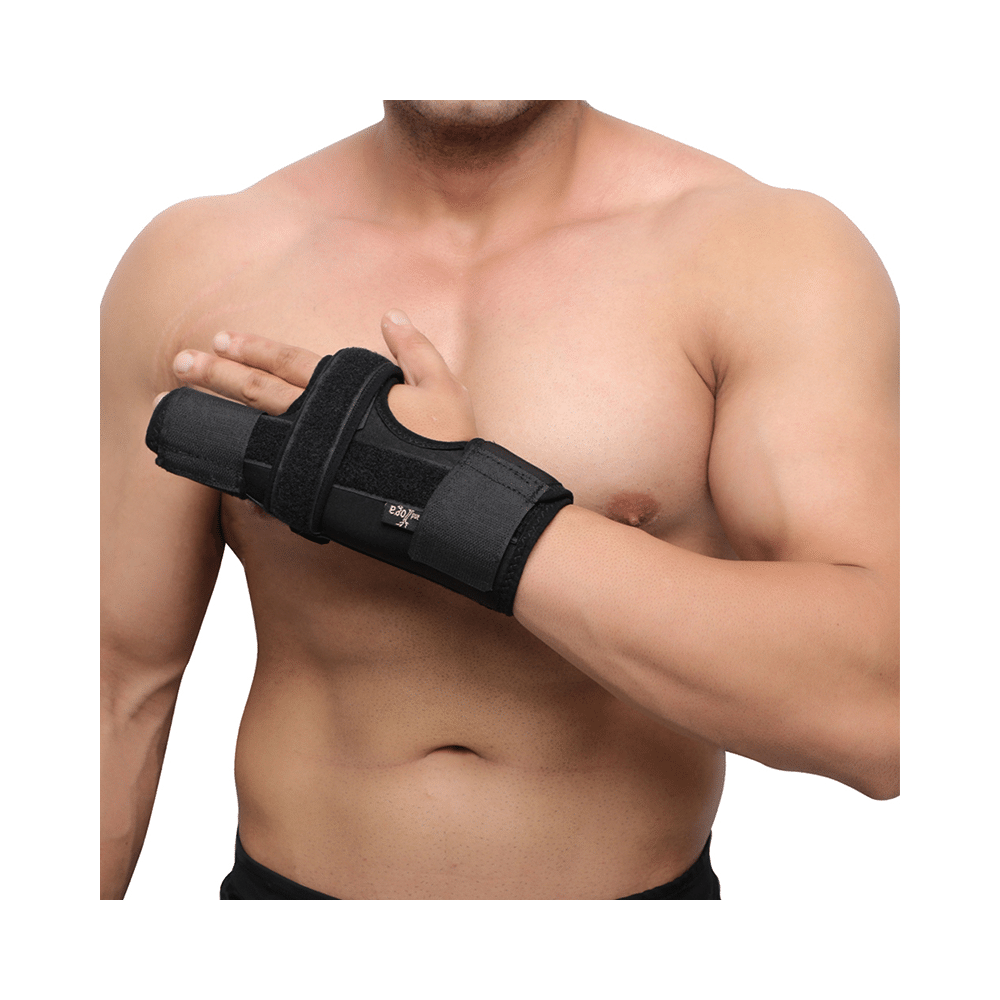 HealthAndYoga GuardNHeal Boxer Finger Splint Black Large - Image 10