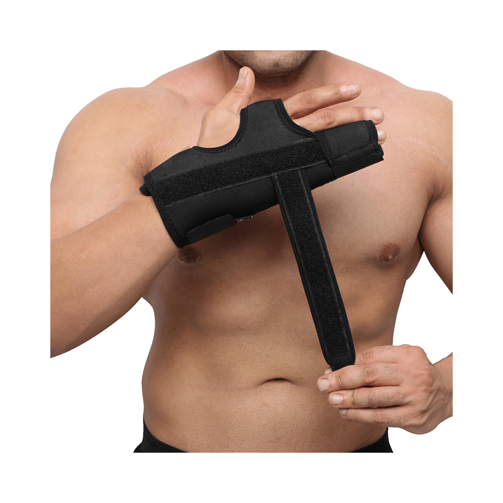 HealthAndYoga GuardNHeal Boxer Finger Splint Black Large - Image 9