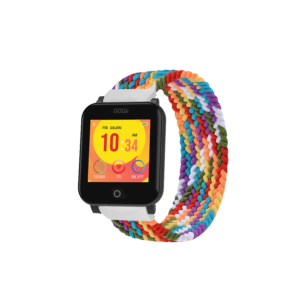 GOQii Vital Junior Fitness with 3 Months Health & Personal Coaching Smart Watch Rainbow - Image 1