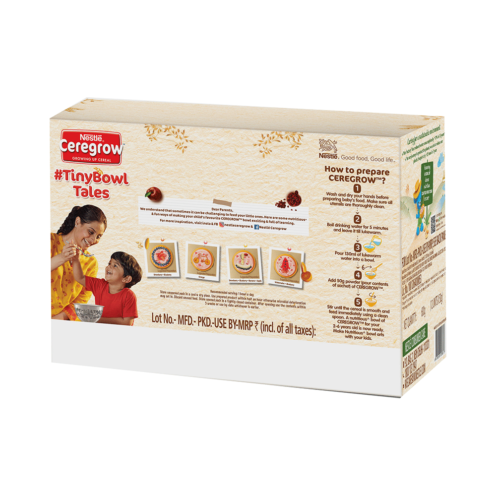 Nestle 2to6 Years Ceregrow Multigrain Cereal with Milk & Fruits Extra Saver Pack (50gm Each) - Image 2
