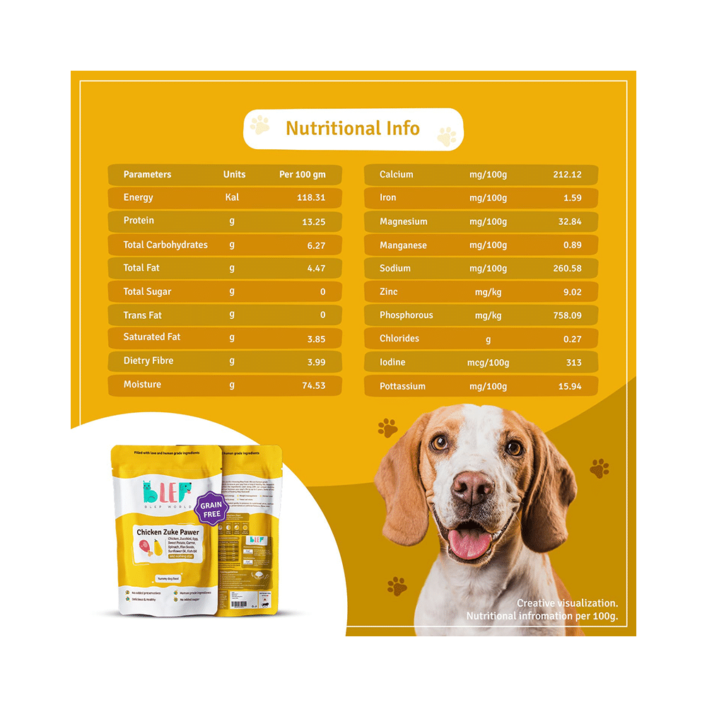 Blep World Chicken Zuke Pawer Wet Dog Food (300gm Each) - Image 4