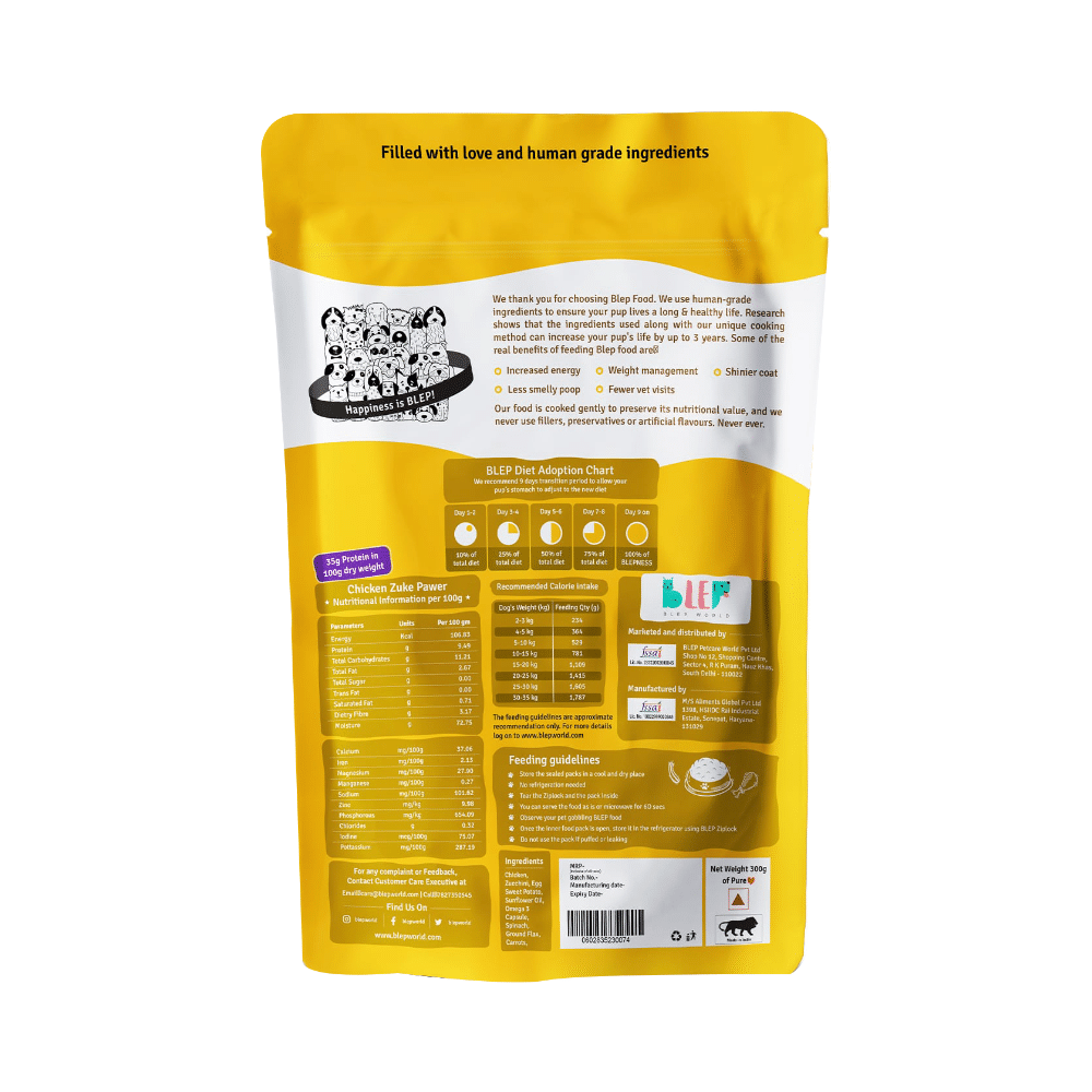 Blep World Chicken Zuke Pawer Wet Dog Food (300gm Each) - Image 2