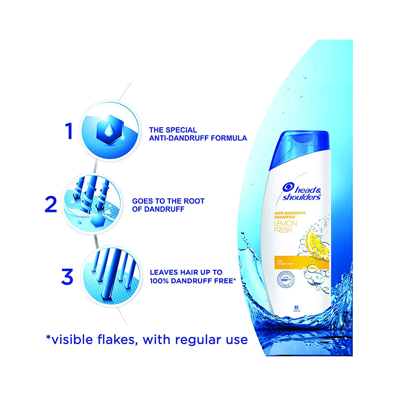 Head & Shoulders Lemon Fresh Anti-Dandruff Shampoo | For Hair Care - Image 3