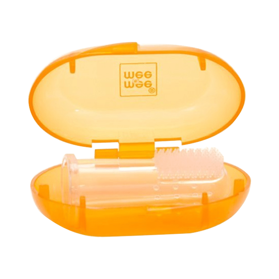 Mee Mee Unique Finger Brush Orange Pack of 2 - Image 1