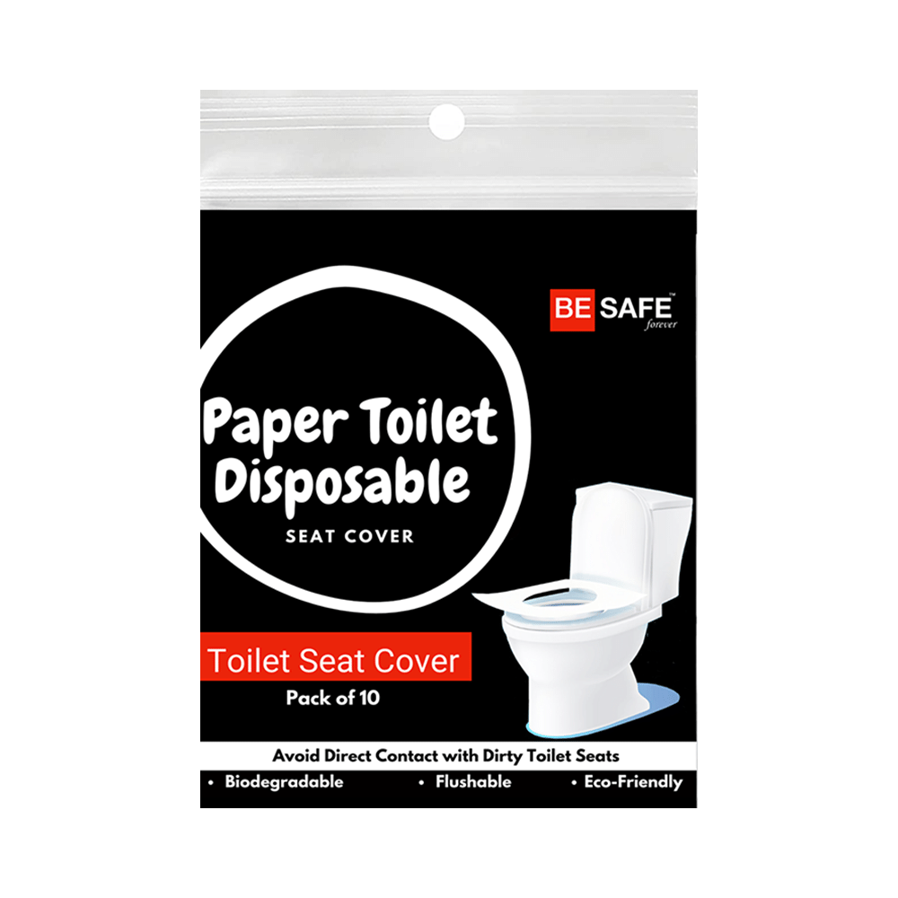 Be Safe Forever Disposable Paper Toilet Seat Cover (10 Each) Black - Image 1