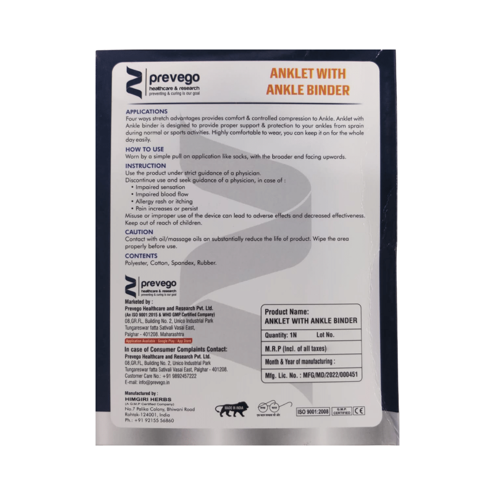 Prevelon Anklet with Ankle Blinder Small - Image 4
