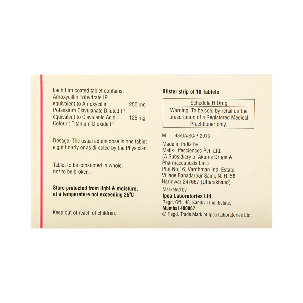 Rapiclav 375 Tablet - Image 3