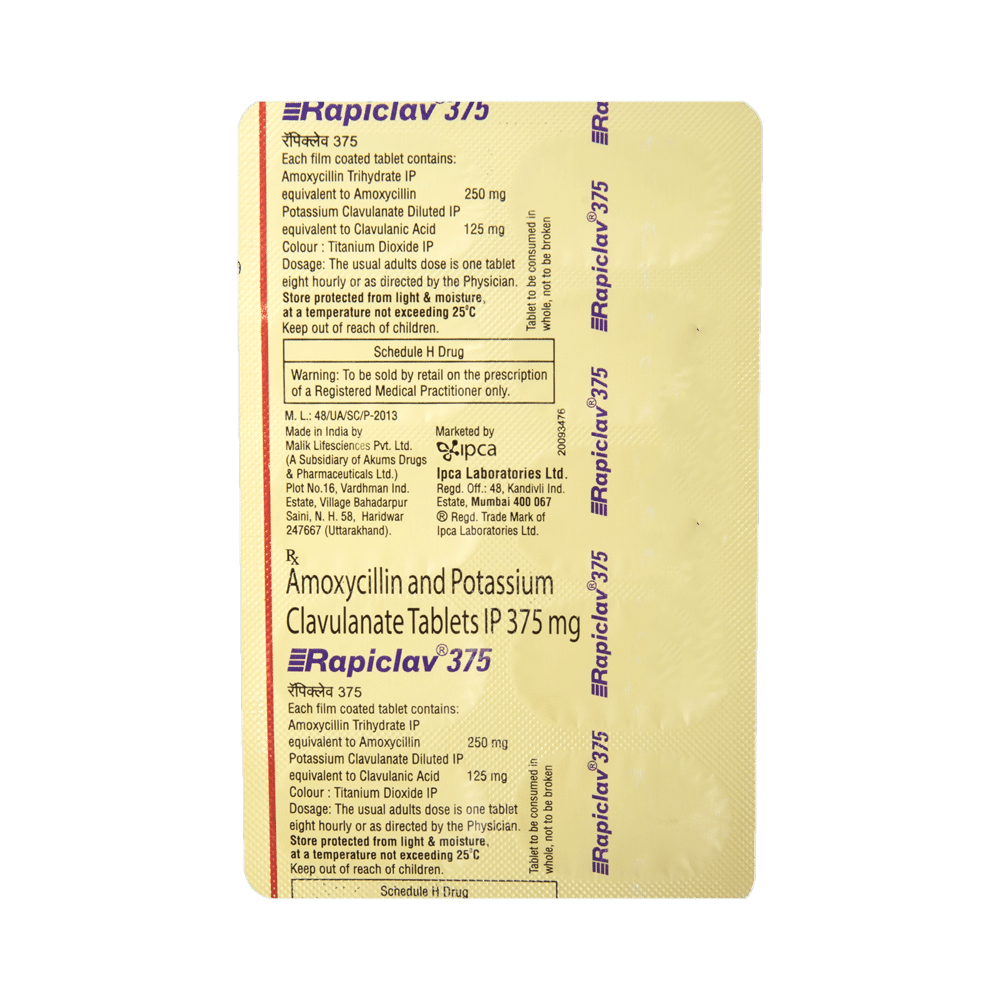 Rapiclav 375 Tablet - Image 5