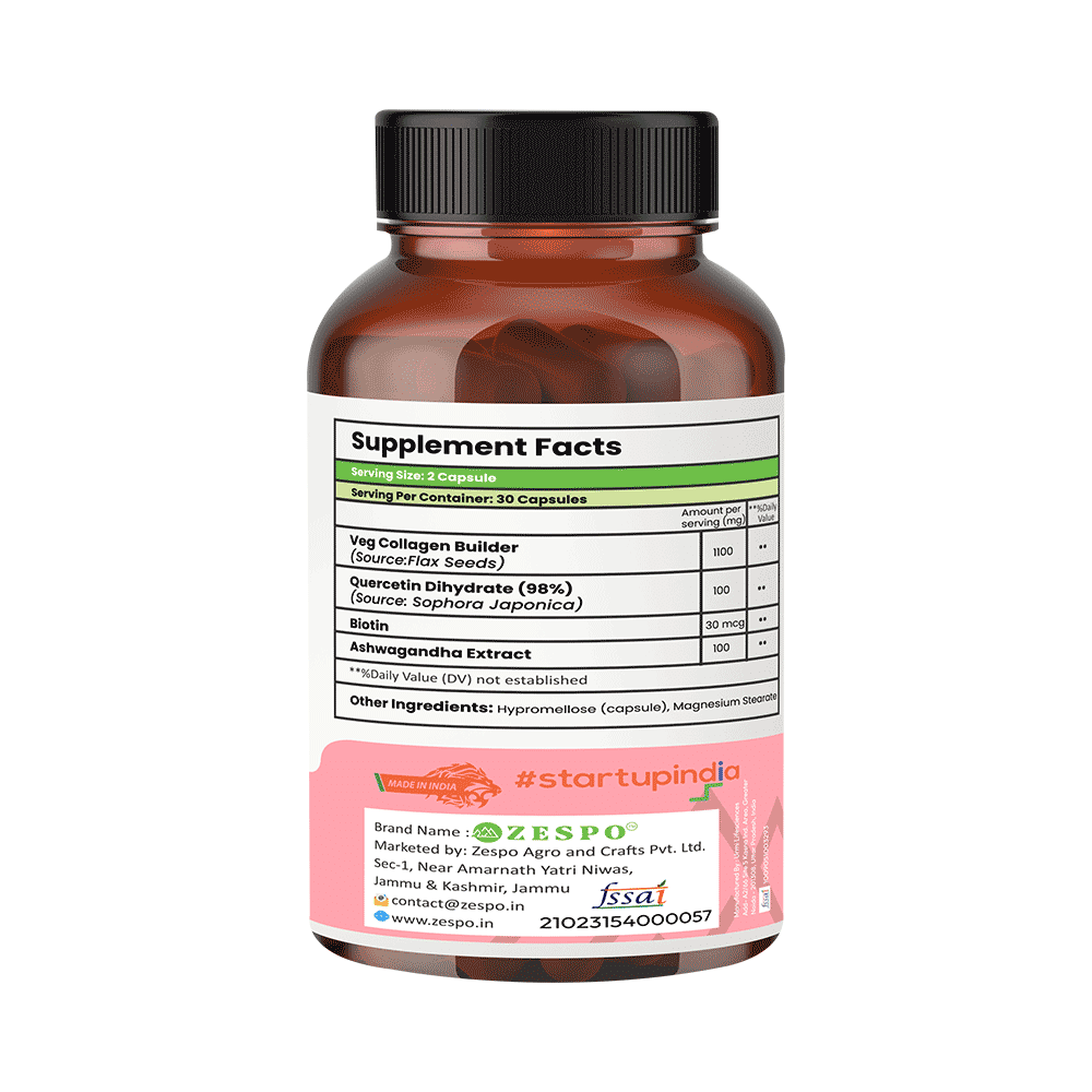 Zespo Biotin & Collagen 1300mg Capsules (60 Each) - Image 2