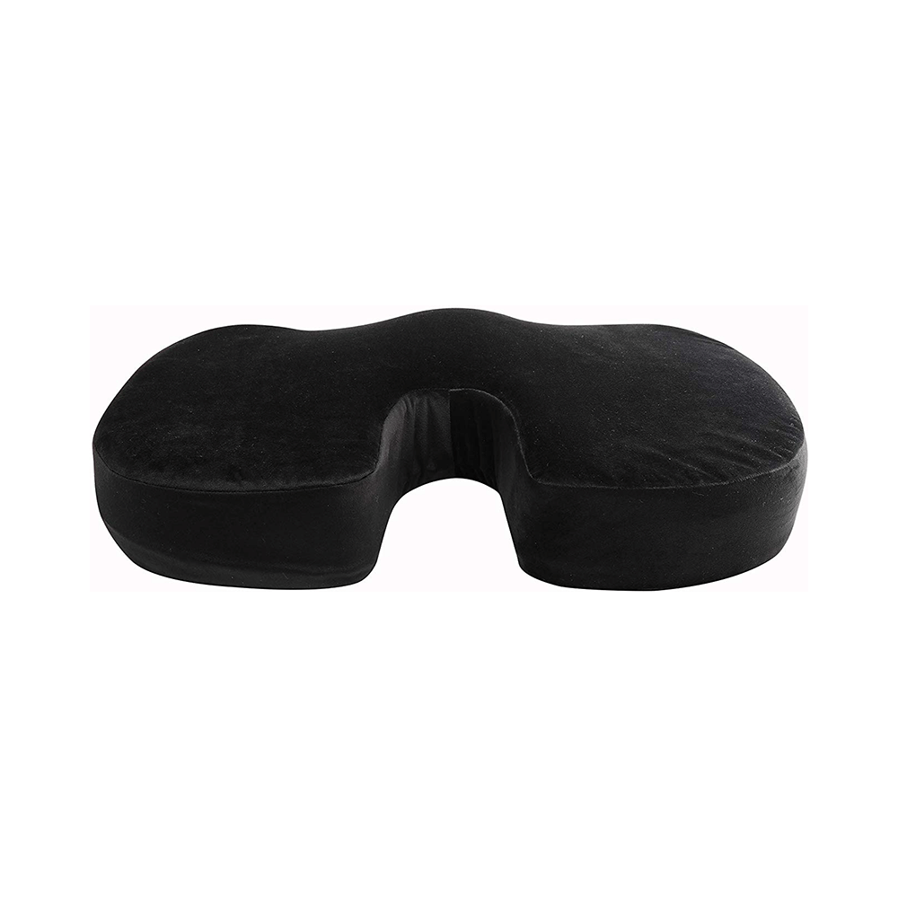 Sleepsia Advance Orthopaedic Coccyx Seat Cushion/Pillow with Memory Foam Black U Shaped