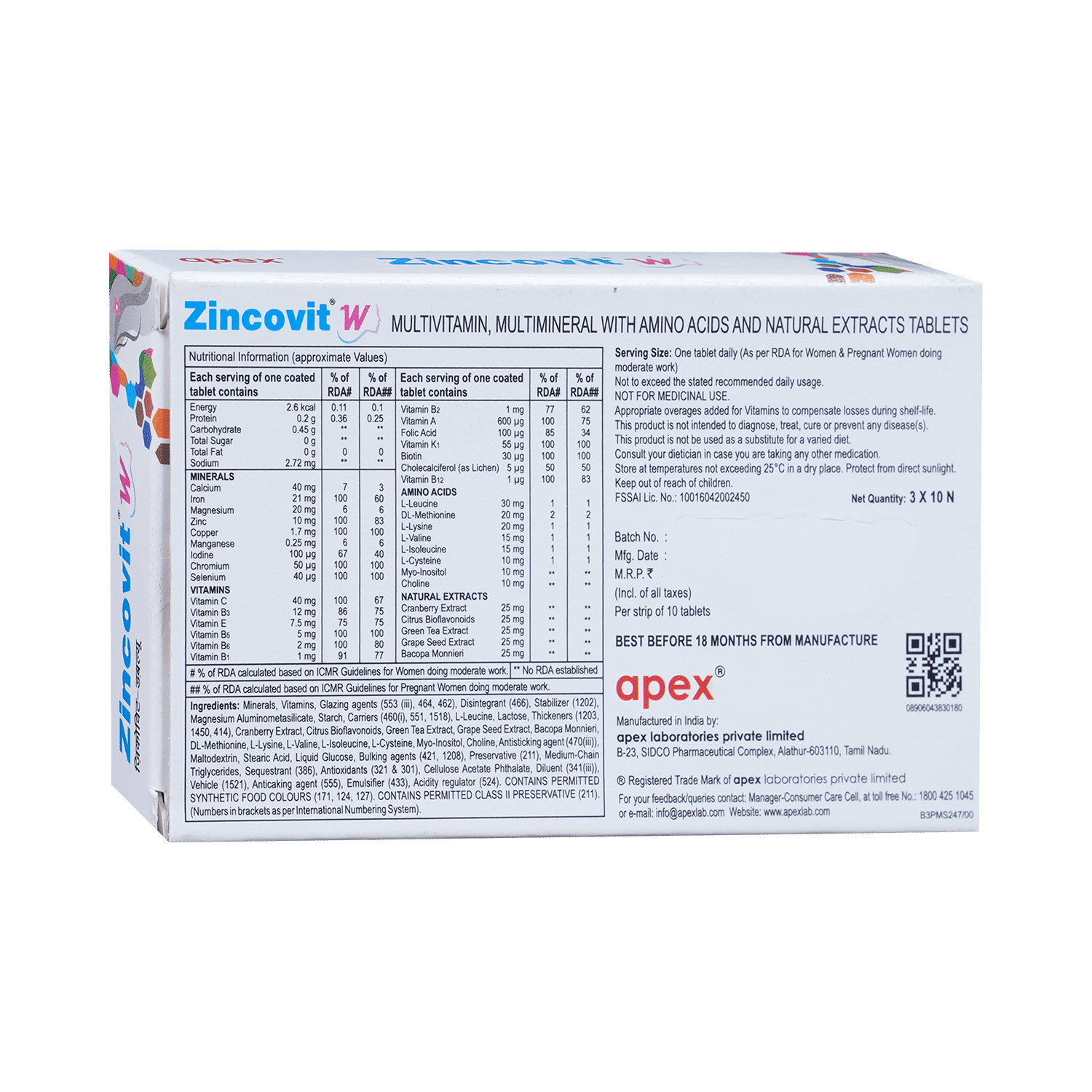 Zincovit W Tablet - Image 3